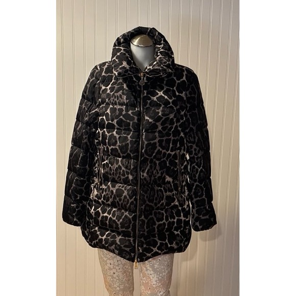 Moncler Jackets & Blazers - Moncler Torcelle Down Coat Black w/ Animal‎ Print